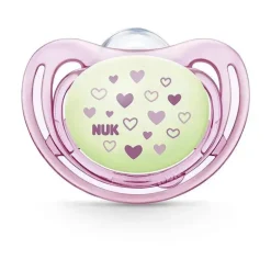 Nuk - Chupeta Airflow Glow In Dark, Girl, Tamanho 1