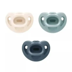 NUK - Chupeta de Silicone Sustentável Nature, 0-6m, Neutra, 3ct