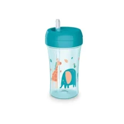 NUK - copo EasyStraw de 10 onças, azul-petróleo