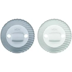 NUK - For Nature 2Pk Boy Silicone Chupeta 2 em 1, 0/12M
