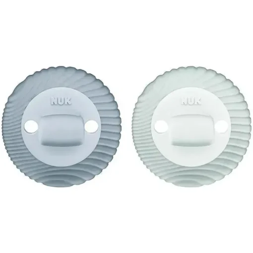 NUK - For Nature 2Pk Boy Silicone Chupeta 2 em 1, 0/12M