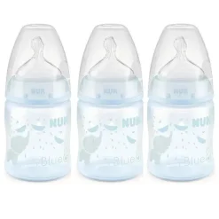 Nuk - Garrafa para bebê menino de 5 onças e 3 unidades com fluxo suave