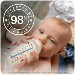 Nuk - Garrafa para bebê menino de 5 onças e 3 unidades com fluxo suave