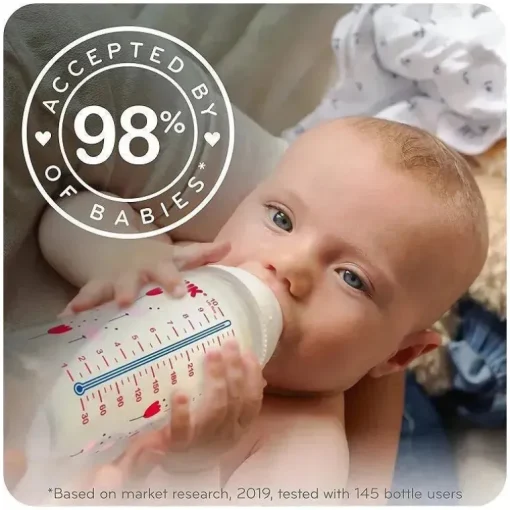 Nuk - Garrafa para bebê menino de 5 onças e 3 unidades com fluxo suave