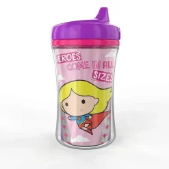 Nuk - Liga da Justiça Isolado Bico Duro Sippy Cup 9 Oz 2 Pk, Garota