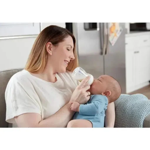 Nuk - Mamadeiras Simply Natural com conjunto de presente SafeTemp, rosa, 4 mamadeiras, 3 chupetas e 2 bicos de mamadeira de reposição