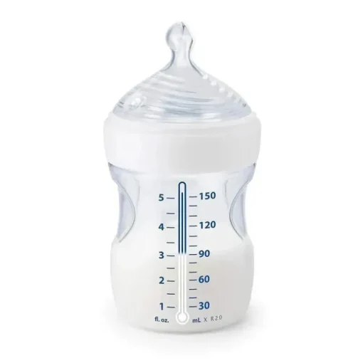 Nuk - Mamadeiras Simply Natural com conjunto de presente SafeTemp, rosa, 4 mamadeiras, 3 chupetas e 2 bicos de mamadeira de reposição