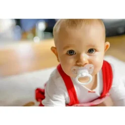 Nuk - Mamadeiras Simply Natural com conjunto de presente SafeTemp, rosa, 4 mamadeiras, 3 chupetas e 2 bicos de mamadeira de reposição