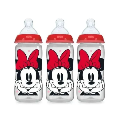 Nuk - Pacote de conjunto de mamadeira e chupeta Minnie Mouse para recém-nascidos