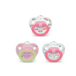 Nuk Chupeta Tamanho Sortido 6-18 Meses Valor 3 Pacote Rosa