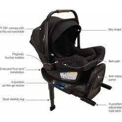 Nuna - Cadeira Auto Infantil Pipa Aire Rx Com Base, Oceano