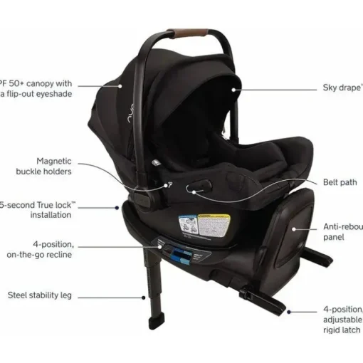 Nuna - Cadeira Auto Infantil Pipa Aire Rx Com Base, Oceano