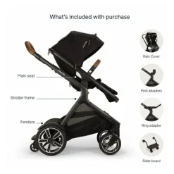 Nuna - carrinho DEMI Next com Rider Board, Caviar