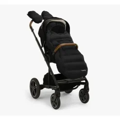 Nuna - Conjunto de carrinho de inverno, protetor de pés e luvas - Caviar