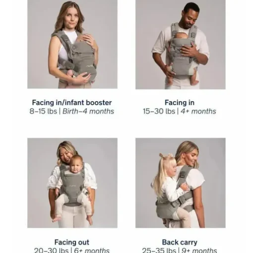 Nuna - CUDL Clik 4 em 1 Baby Carrier, Fog
