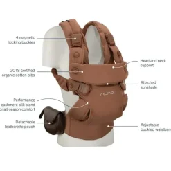 Nuna - Cudl Luxe Carrier Suavizado, Sienna