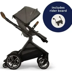 Nuna - DEMI Next Stroller com Rider Board, Granito