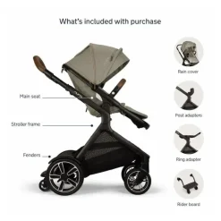 Nuna - DEMI Next Stroller com Rider Board, Granito
