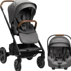 Nuna - MIXX Next com fivela magnética + conjunto de cadeirinha infantil Pipa RX, granito