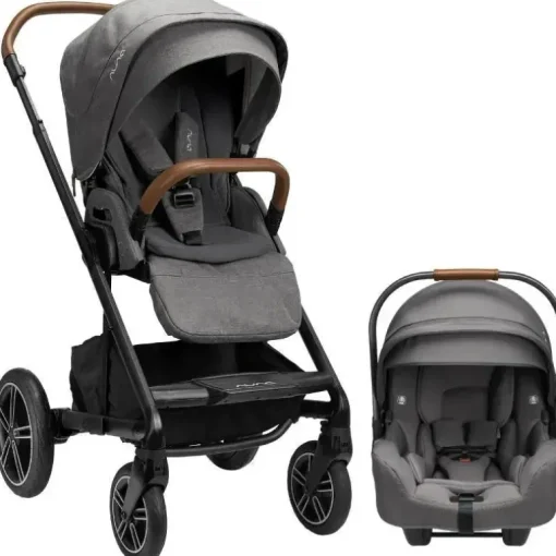 Nuna - MIXX Next com fivela magnética + conjunto de cadeirinha infantil Pipa RX, granito