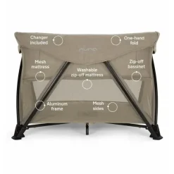 Nuna - Sena Aire W New Zip-Off Bassinet Playard, Hazelwood