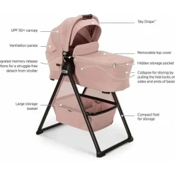 Nuna - TRIV Next + PIPA Aire RX + LYTL Bassinet Travel System Bundle, Thistle