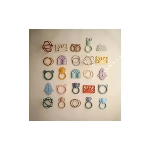 Nuvem Foguete Mushie Silicone Baby Teether