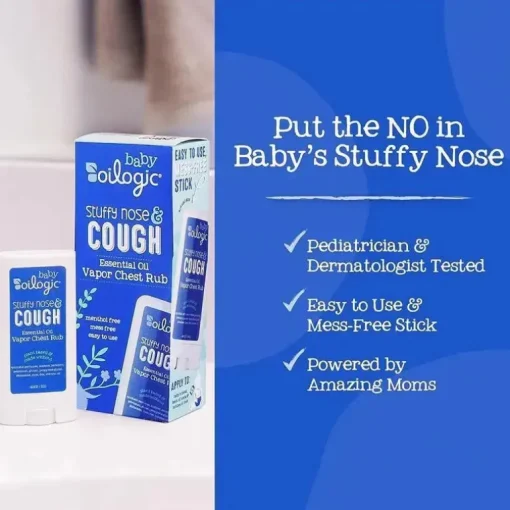 Oilogic Baby - massagem calmante no peito, nariz entupido e tosse