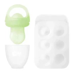 Ola Baby - Alimentador de frutas frescas de silicone e conjunto de picolé para introdução de alimentos sólidos, Kiwi