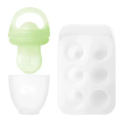 Ola Baby - Alimentador de frutas frescas de silicone e conjunto de picolé para introdução de alimentos sólidos, Kiwi
