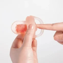 Ola Baby - Alimentador de frutas frescas de silicone e conjunto de picolé para introdução de alimentos sólidos, mirtilo