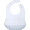 Ola Baby - babador impermeável de silicone dobrável para bebê com estojo de viagem, mirtilo
