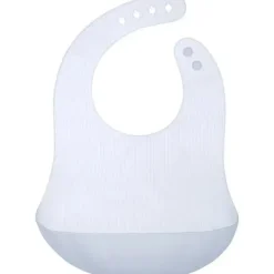 Ola Baby - babador impermeável de silicone dobrável para bebê com estojo de viagem, mirtilo