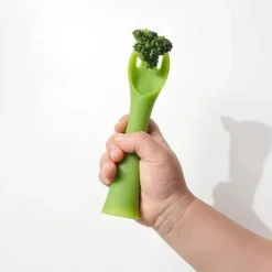 Ola Baby - Conjunto de garfo de treino + colher de 2 unidades, verde