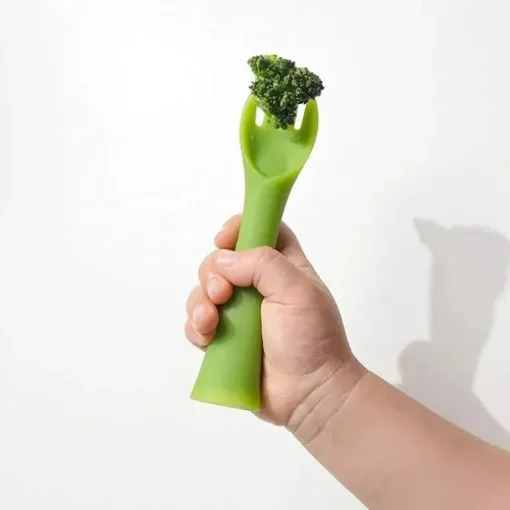 Ola Baby - Conjunto de garfo de treino + colher de 2 unidades, verde