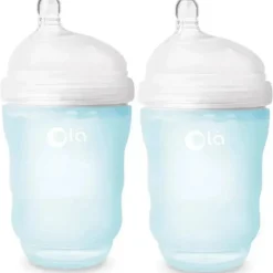 Ola Baby - garrafa suave para bebê menino de 8 onças, 2 unidades, céu