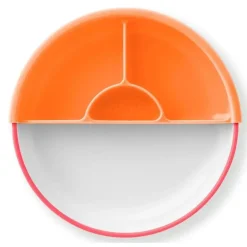 Omie - Toddler Plate With Divider, Pink | 1 plate