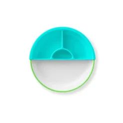 Omie - Toddler Plate With Divider, Green