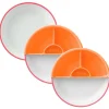 Omie - Toddler Plate With Divider, Pink | 3 plates & 2 dividers