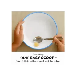 Omie - Toddler Plate With Divider, Green | 3 plates & 2 dividers