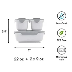 Omie Box - Pacote de contêineres OmieGo - Pedra