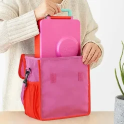 OmieBox - Bolsa de almoço de nylon isolada Omie, rosa