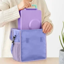 OmieBox - Bolsa de almoço de nylon isolada Omie, roxa