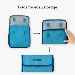 OmieBox - Bolsa de almoço de nylon isolada Omie, azul