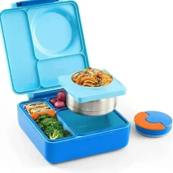 OmieBox - Caixa Bento Isolada com Jarra Térmica para Alimentos à Prova de Vazamento, Céu Azul