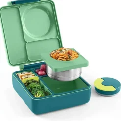 OmieBox - Caixa Bento Isolada com Jarra Térmica para Alimentos à Prova de Vazamento, Prado