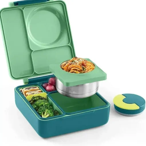 OmieBox - Caixa Bento Isolada com Jarra Térmica para Alimentos à Prova de Vazamento, Prado