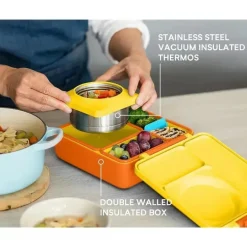 OmieBox - Caixa Bento Isolada com Jarra Térmica para Alimentos à Prova de Vazamento, Luz do Sol
