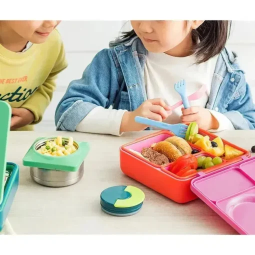 OmieBox - Caixa Bento Isolada com Jarra Térmica para Alimentos à Prova de Vazamento, Luz do Sol