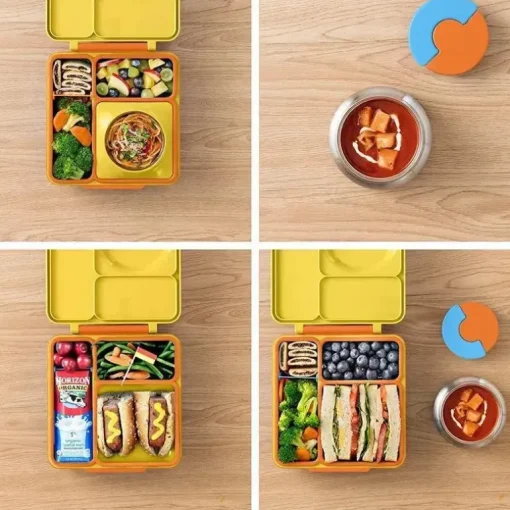 OmieBox - Caixa Bento Isolada com Jarra Térmica para Alimentos à Prova de Vazamento, Luz do Sol